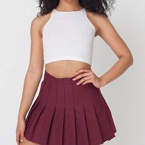American Apparel Crimson Tennis Skirt